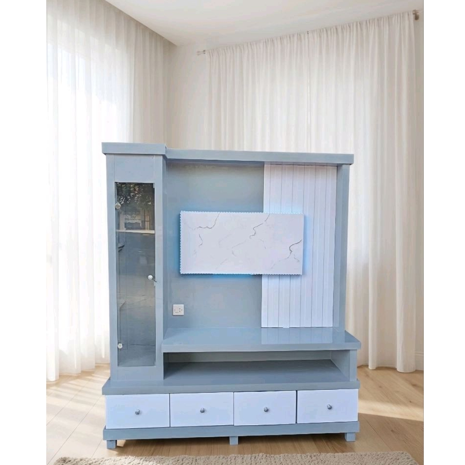 backdrop tv/pajangan tv/penutup ruangan/penyekat ruangan LED