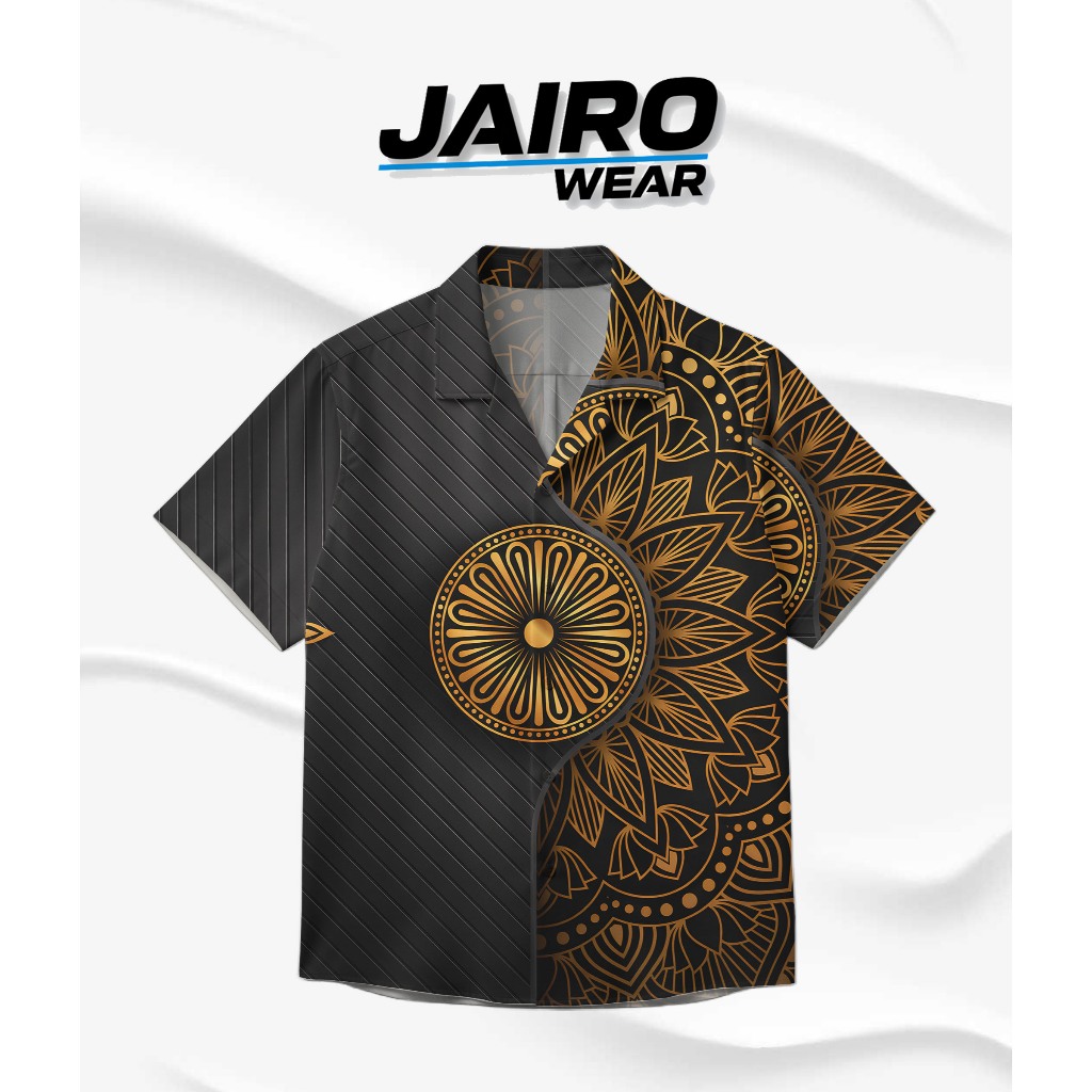 JAIRO Kemeja Ramadan Beauty Fashion Pria Fullprint  Mandala Luxury Premium | JR14