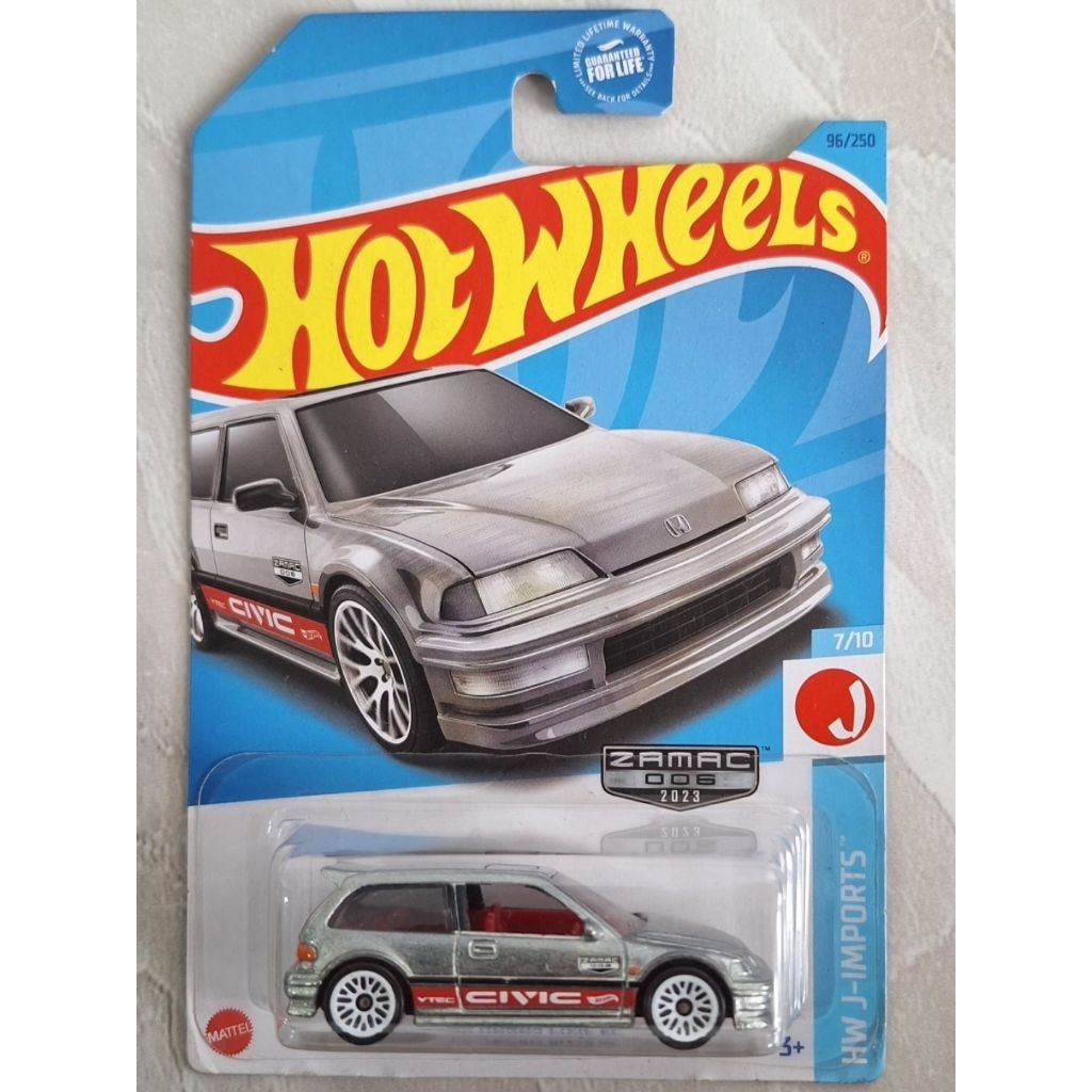 Hotwheels 90 Honda Civic EF edisi ZAMAC