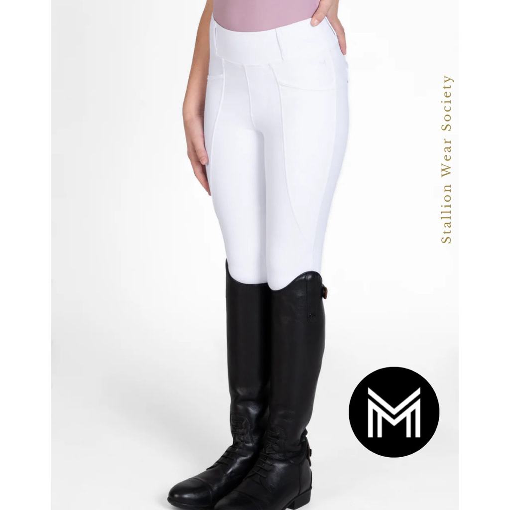 MAXIMILIAN YR PRO RIDING LEGGINGS WHITE CELANA BERKUDA ANAK ANAK PUTIH
