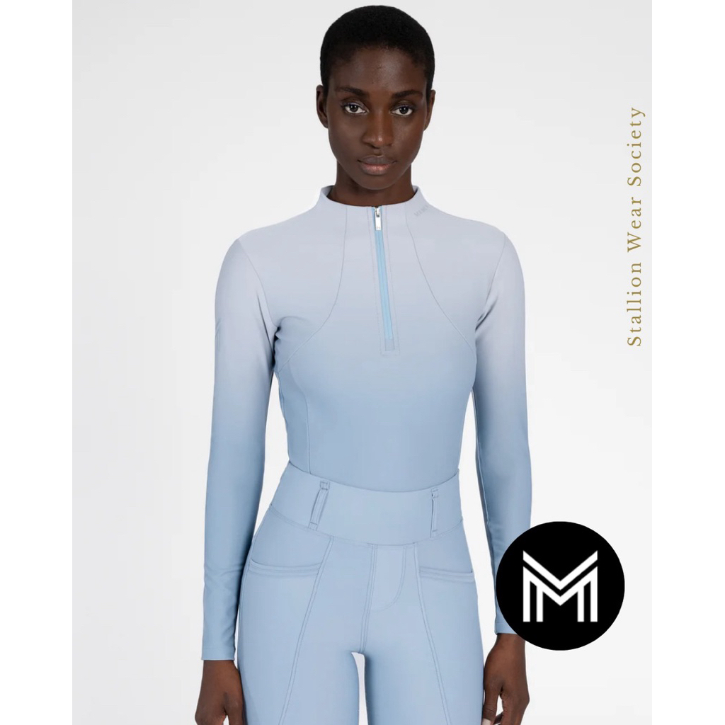 MAXIMILIAN OMBRE LONG SLEEVE BASE LAYER AQUA ATASAN BERKUDA WANITA EQUESTRIAN