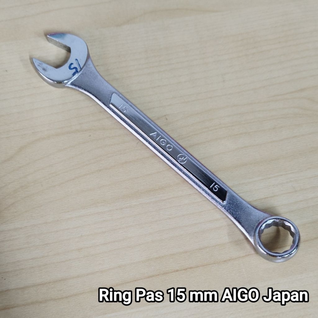 AIGO 15 mm Kunci Ring Pas Combination Wrench