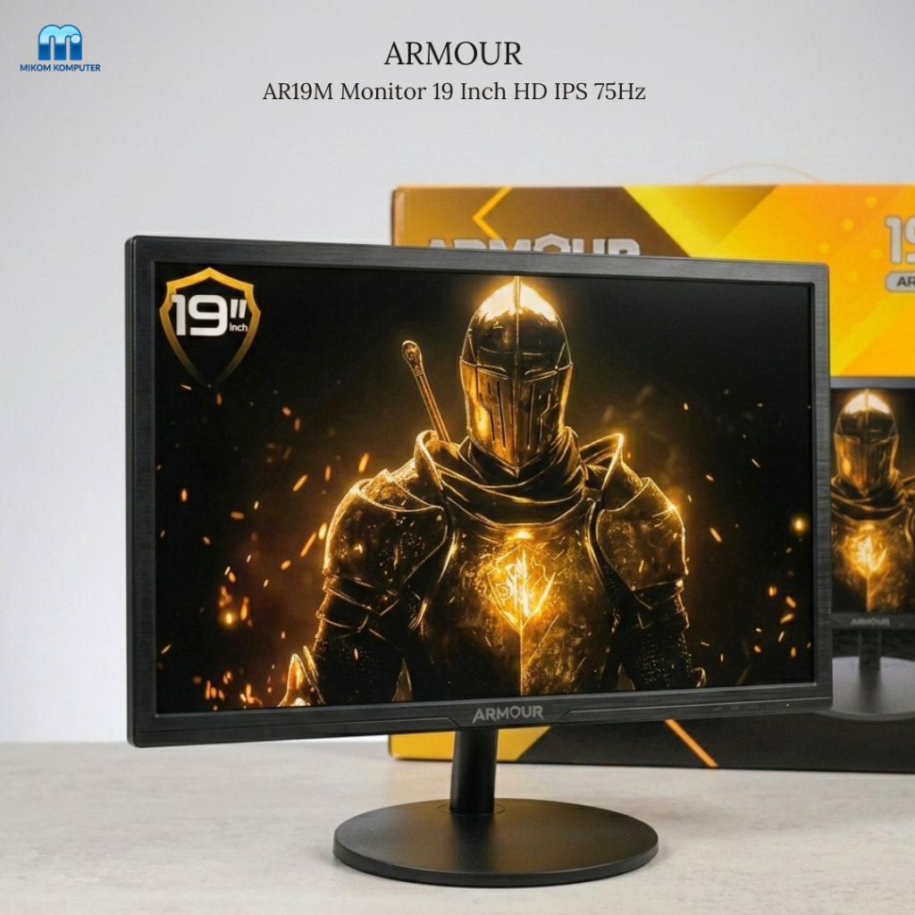 ARMOUR AR19M Monitor 19 Inch HD IPS 75Hz 3ms HDMI VGA – Monitor LED Komputer