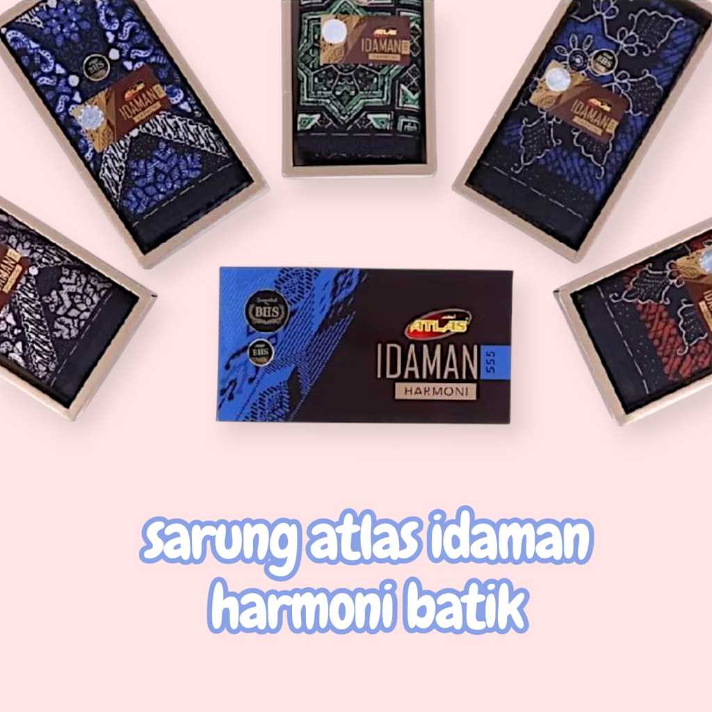 Sarung ATLAS Idaman 555 Harmoni Motif Batik - Sarung Pria Atlas Harmoni Batik (HARMONI BATIK)