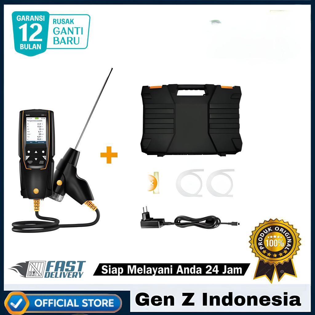 testo 310 II portable digital flue gas analyzer, O2, CO, CO2 flue gas analyzer testo 310