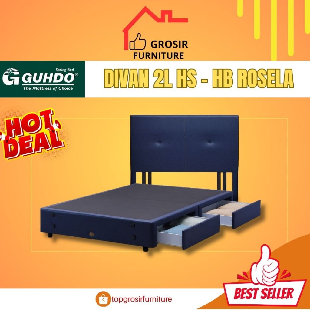 GUHDO DIVAN DRAWER 2L HS TANPA KASUR - SANDARAN ROSELA