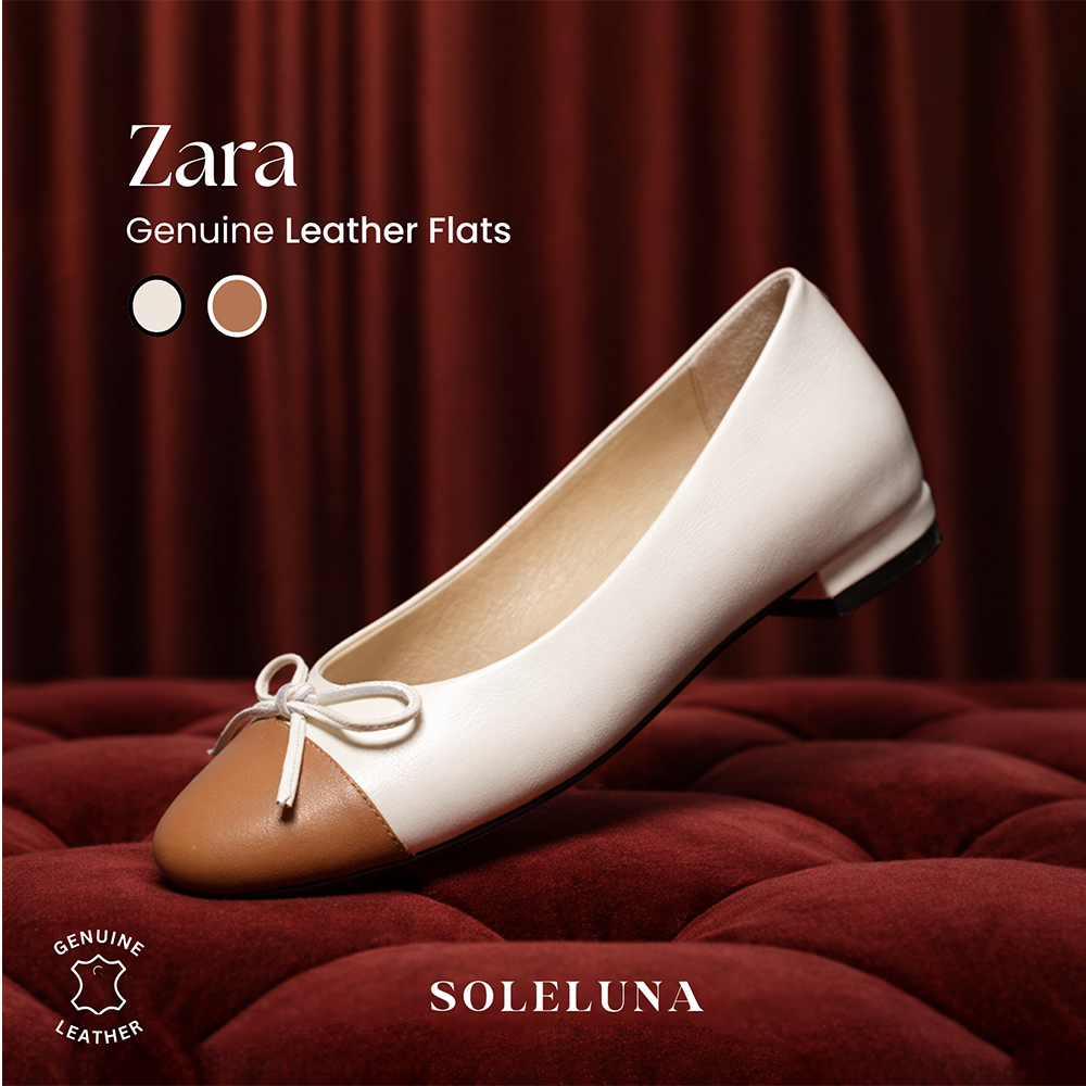SOLELUNA | Zara – Genuine Leather Flats Wanita