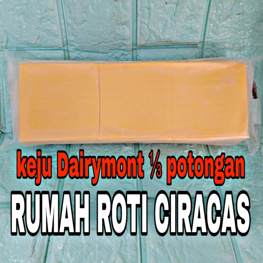 BURGER CHEESE SLICE 1/3 CHEDDAR DAIRYMONT 28SLICE BURGER SLICE KEJU TIPIS REPACK