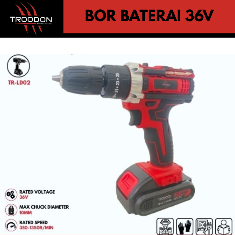 Mesin Bor Baterai 36VF / Baterai Bor/10mm Bor 2baterai/Bor Baterai Murah Berkualitas/Bor Listrik