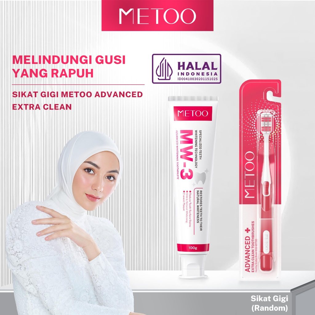 [BPOM] METOO Whitening Bundle-BPOM- pemutih gigi / Membersihkan Noda Gigi / Pasta Gigi Probiotik / K