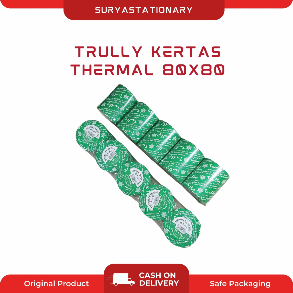 TRULLY KERTAS THERMAL 80x80 (ROLL) / THERMAL PAPER TRULLY 80x80