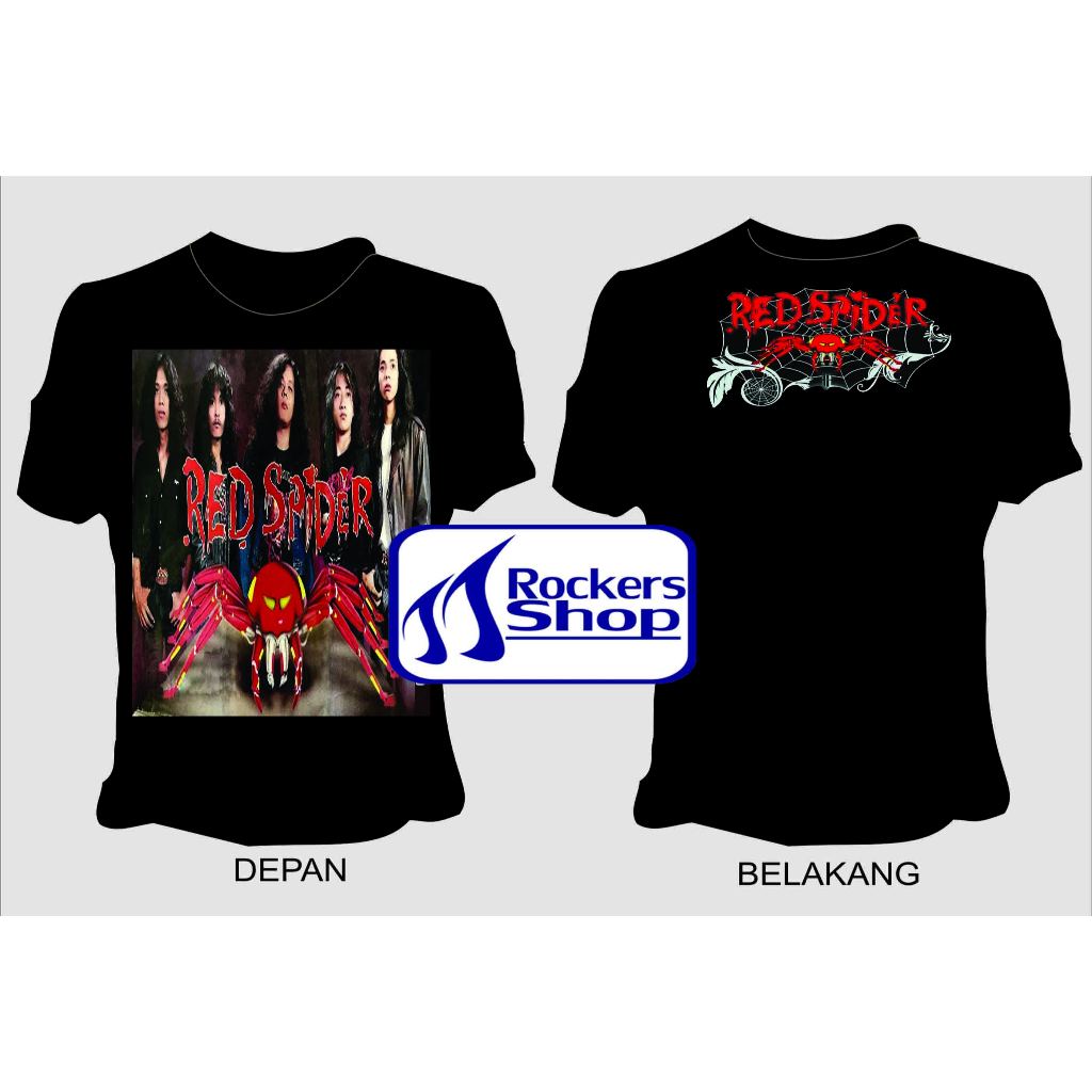 KAOS RED SPIDER BAND PERSONIL ALBUM DAJJAL SINGLE HITS GEMURUH HARAPAN YANG HILANG MUSNAH NERAKA BLA