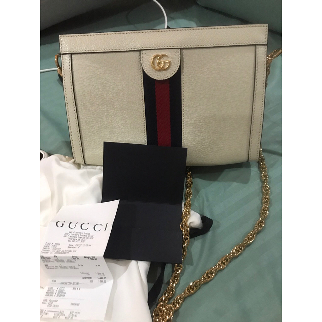Gucci Ophidia Calfskin Bag / Clutch Authentic