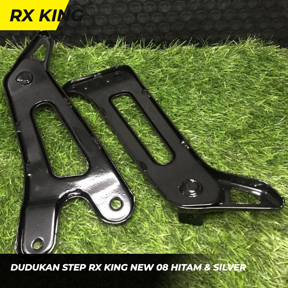 DUDUKAN STEP RX KING NEW/DUDUKAN STEP BELAKANG RX KING SILVER DAN HITAM COATING FORSTEP RX KING NEW 