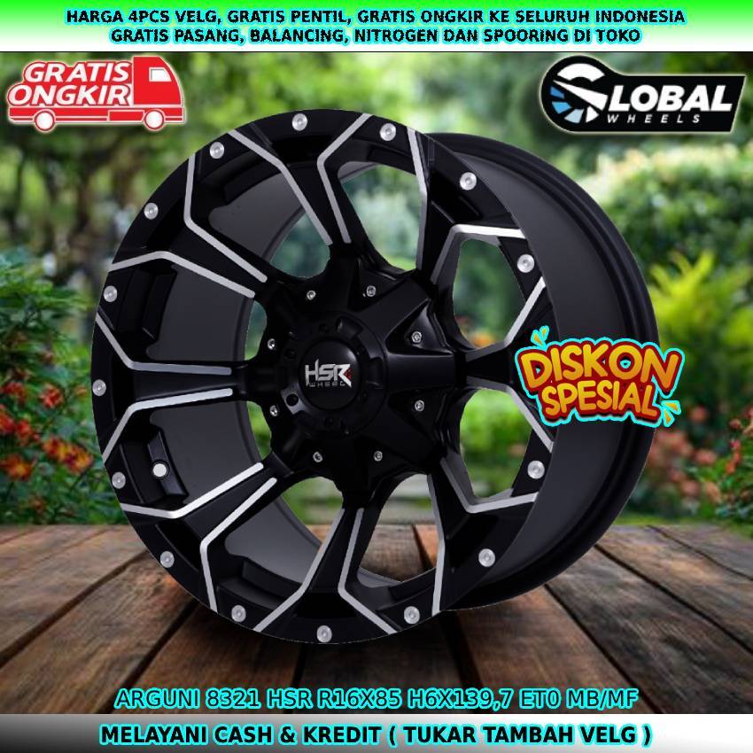 Velg R16 untuk mobil Everest| Dmax| Panther| Pajero| Strada| Triton| dll velg hsr arguni R16