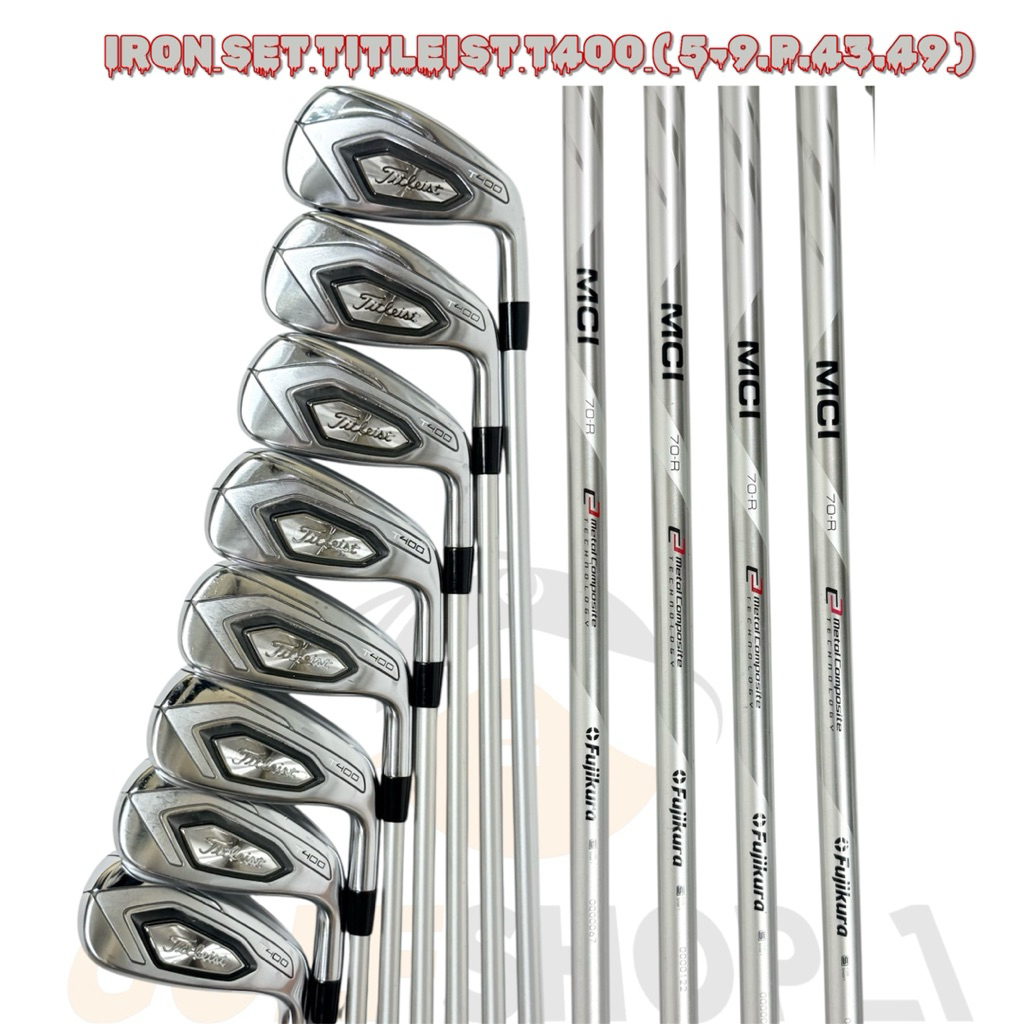 Stick Golf Iron Set Man Titleist T400 Shaft Graphite Flek Reguler Second Original