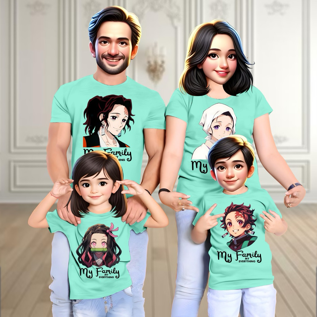 BAJU ATASAN KAOS COUPLE KELUARGA ANIME