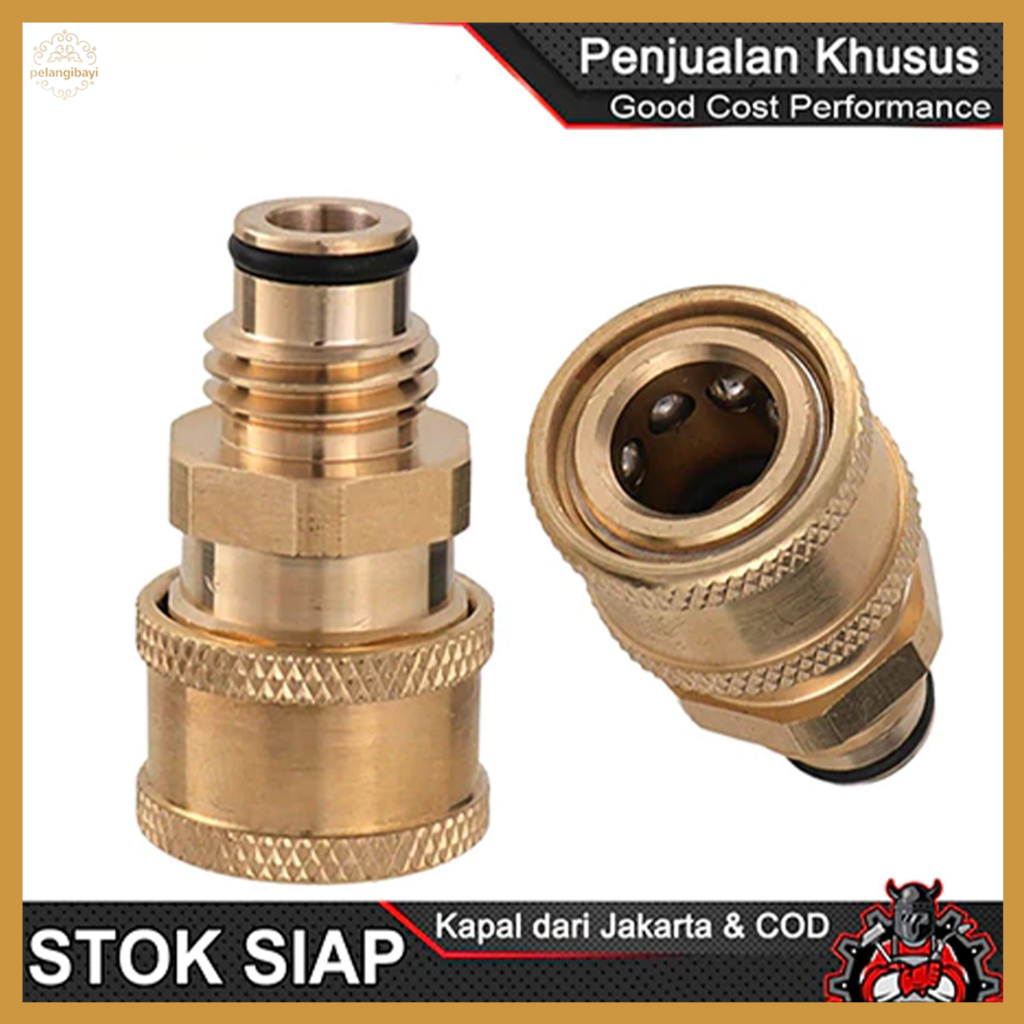 Adaptor Sambungan Gun Foam Lance Nozzle Tip Ujung Tembakan Gun Semprotan Mesin Steam Jet Cleaner Cuc