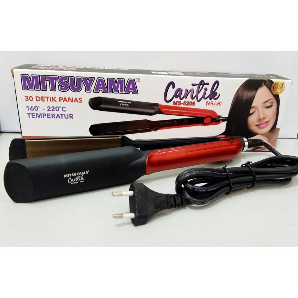 Catok Rambut Lurus Mitsuyama MS 5206 Series/Alat Catokan Rambut 2 in 1 Lurus dan Keriting Termurah/C