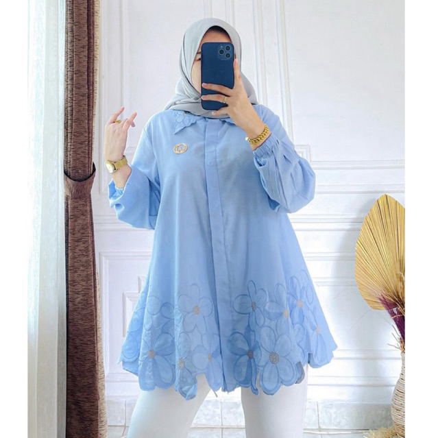 Winody olive Atasan Kemeja Arumi By winody orignal