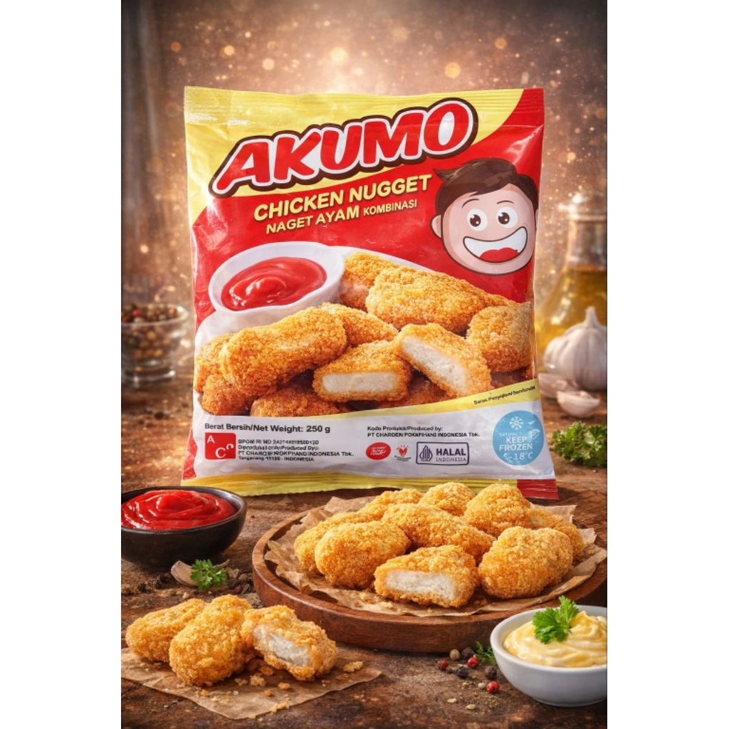 Chicken Nugget Akumo [ Akumo Nugget Ayam ] 250gr