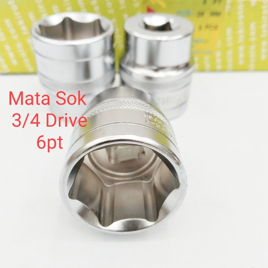 Tekiro 3/4 Inch DR 6Pt Mata kunci sok ukuran dr 19 mm sd 50mm