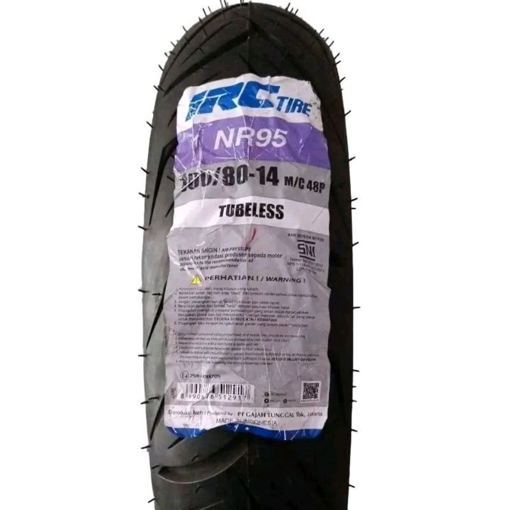 Ban luar 100/80-14 NR-95 tubles IRC