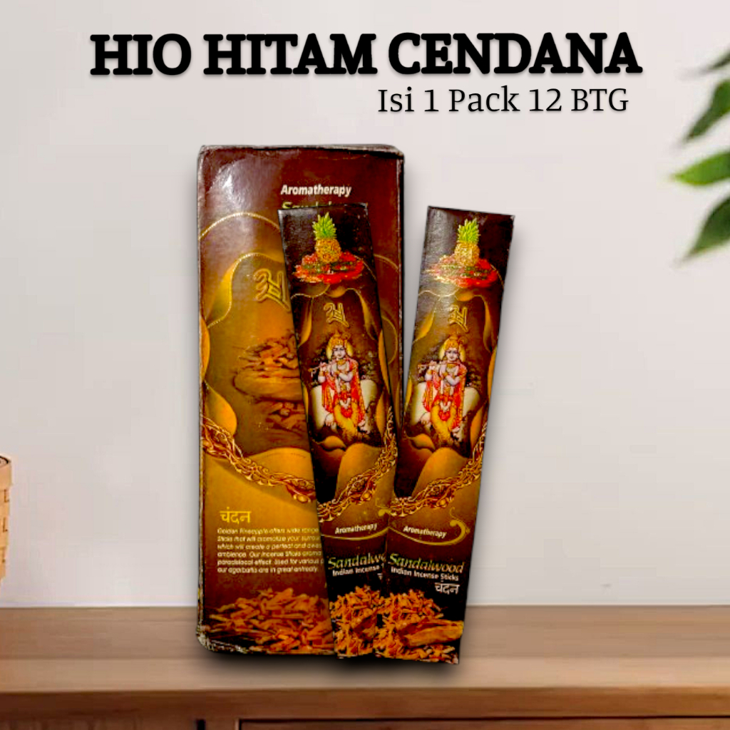 Hio Hitam Dupa Aromaterapi Cendana 12 Pcs 27cm