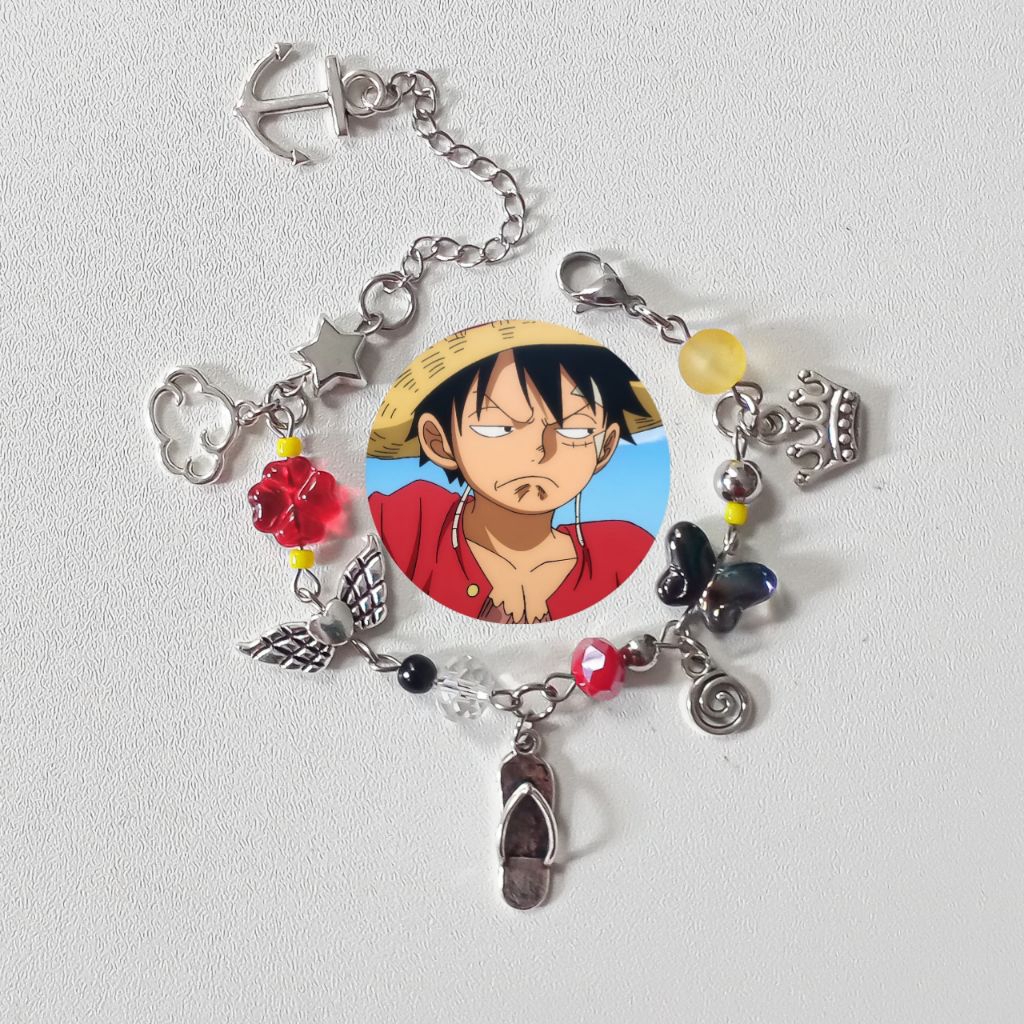 beaded bracelets one piece luffy shanks zoro | gelang manik-manik tema anime manga one piece