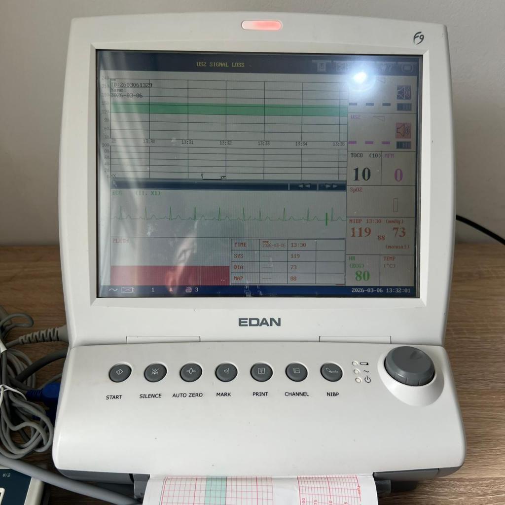 Cardio Toco Graph | CTG + Patient Monitor, EDAN, F9 Excellent Condition Complete Sensor (USED)