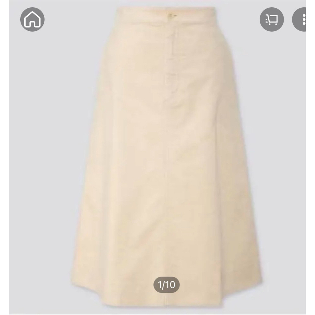 Preloved Rok Corduroy Broken White by Uniqlo