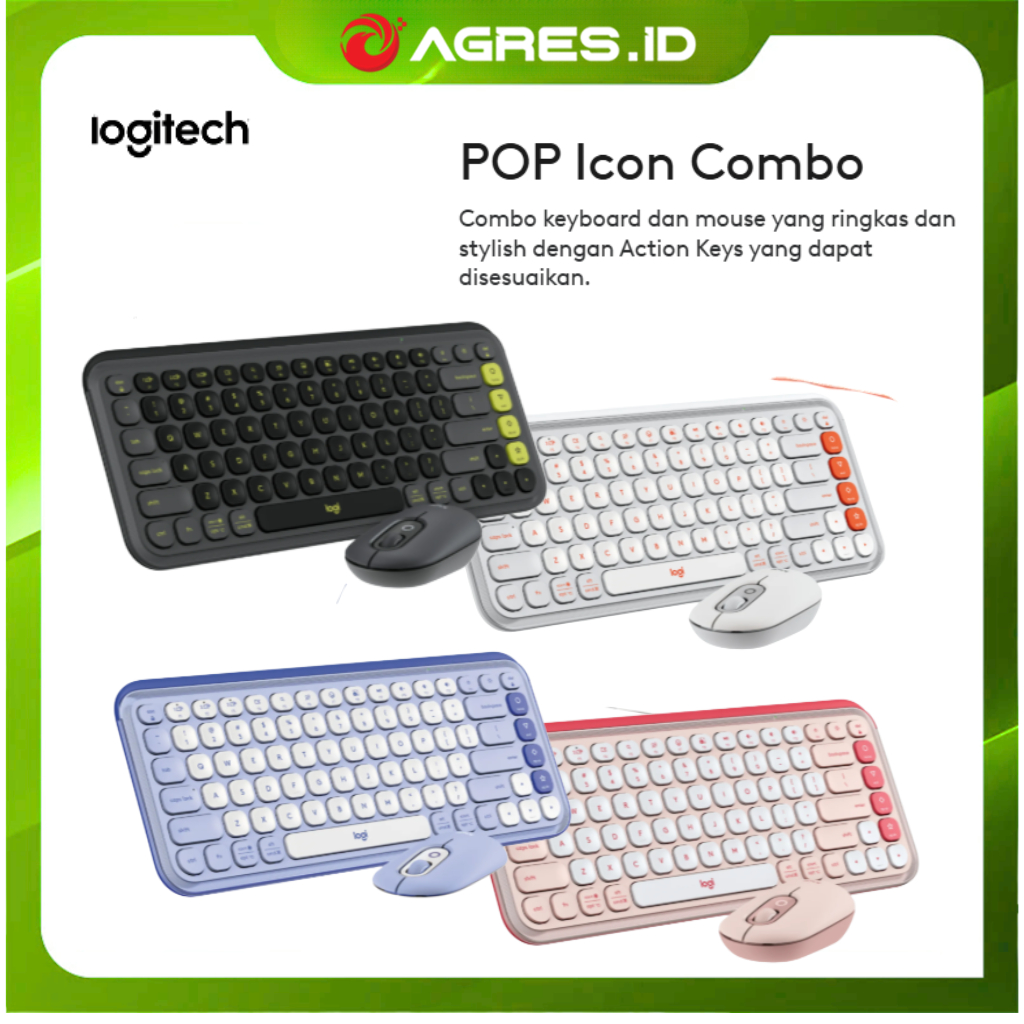 LOGITECH POP ICON COMBO ICON WIRELESS BLUETOOTH - GRAPHITE
