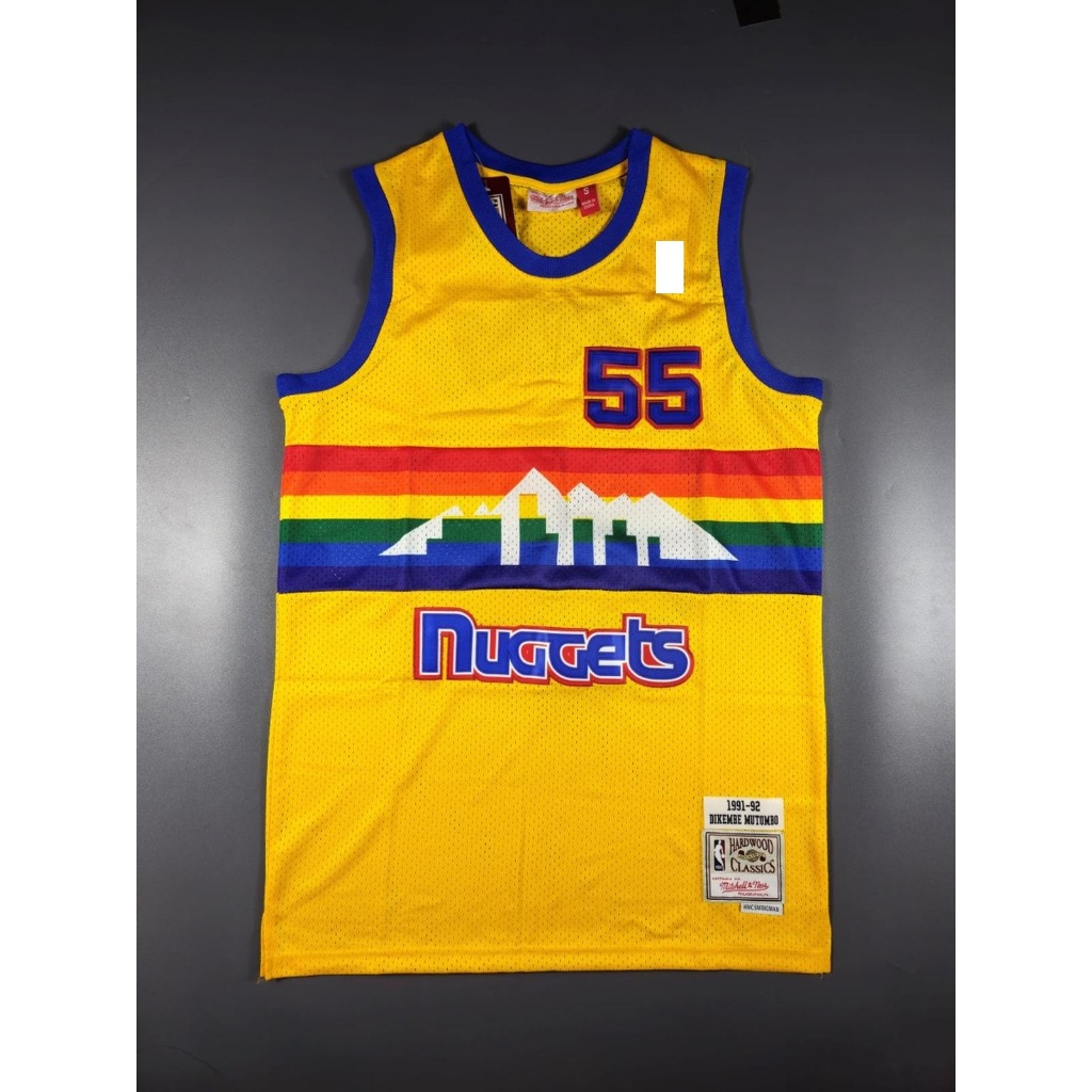 Baju Jersey Basket Classic Dikembe Mutombo Denver Nuggets Kuning - DENVER NUGGETS KUNING MUTOMBO #55