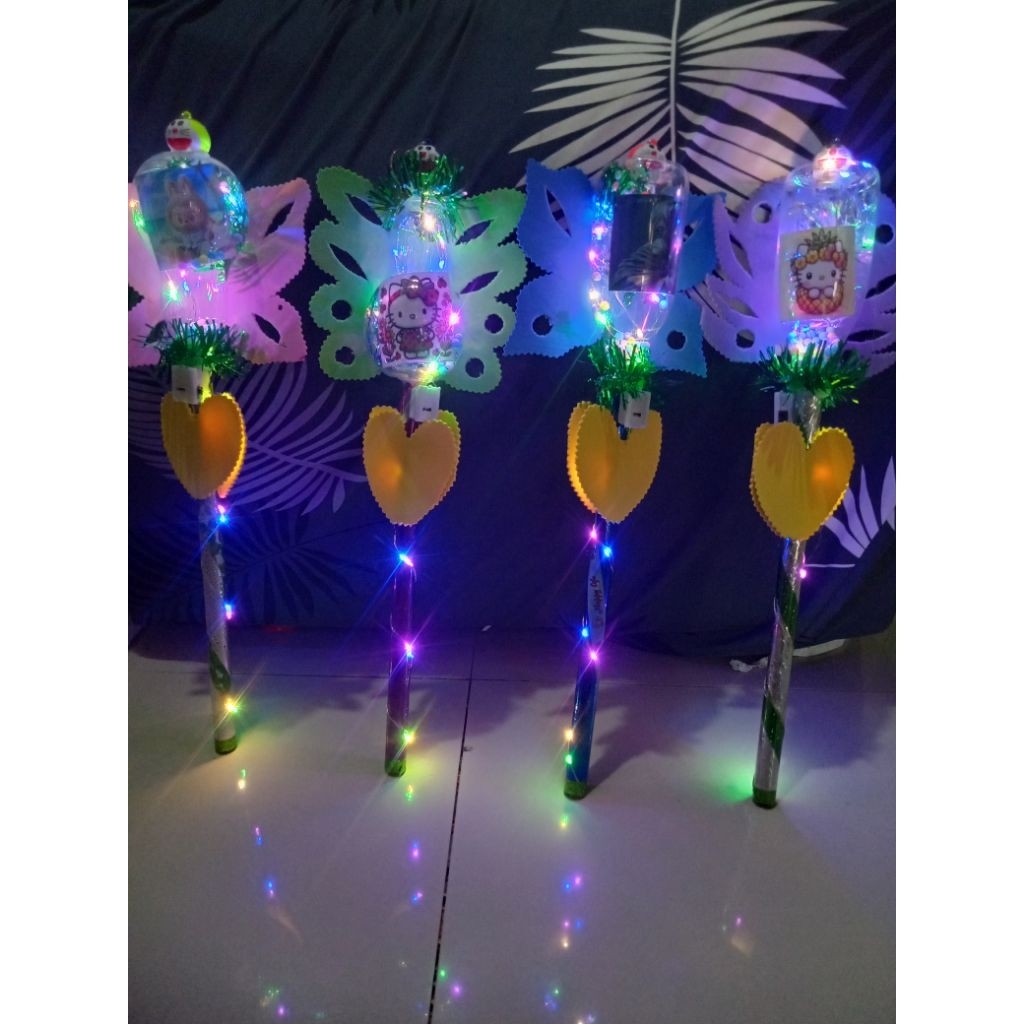 (10pc) LAMPION DOUBLE LED/ lampion takbir/ takbir keliling/ oncor/obor elektrik/ takbiran/ pawai/ la