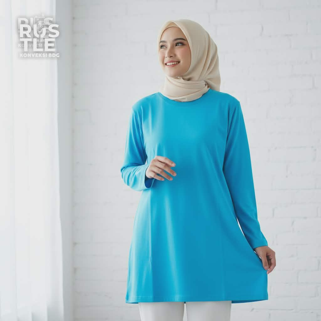 Kaos Tunik Muslimah Cotton Combed 24s