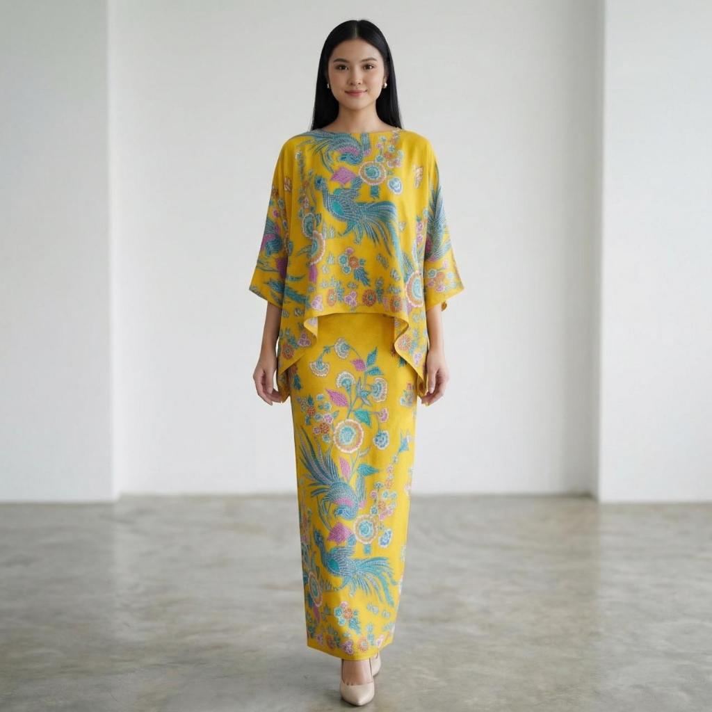 Setelan Batik Dobby Cotton Blouse Batwing // One Set Blouse Batik