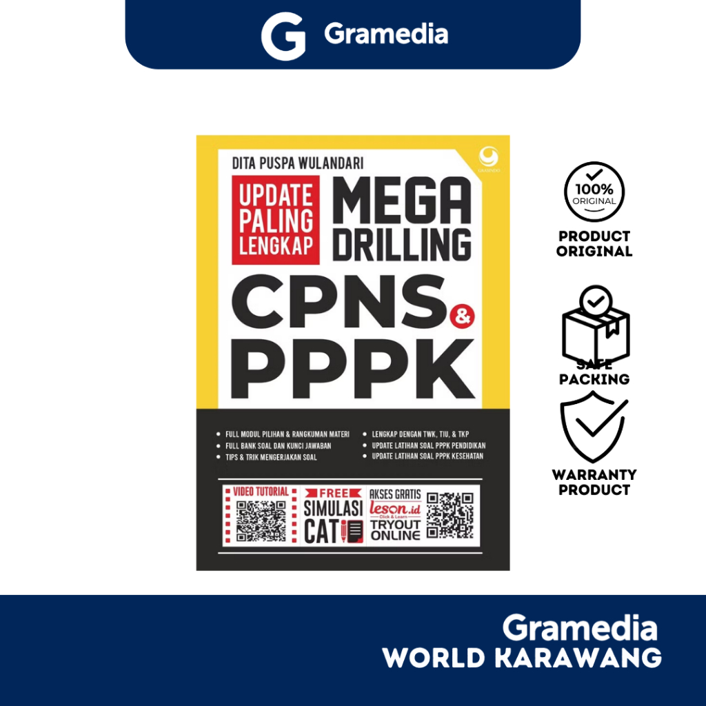 Gramedia Karawang - Buku Referensi - Update Paling Lengkap Mega Drilling CPNS & PPPK - Dita Puspa Wu
