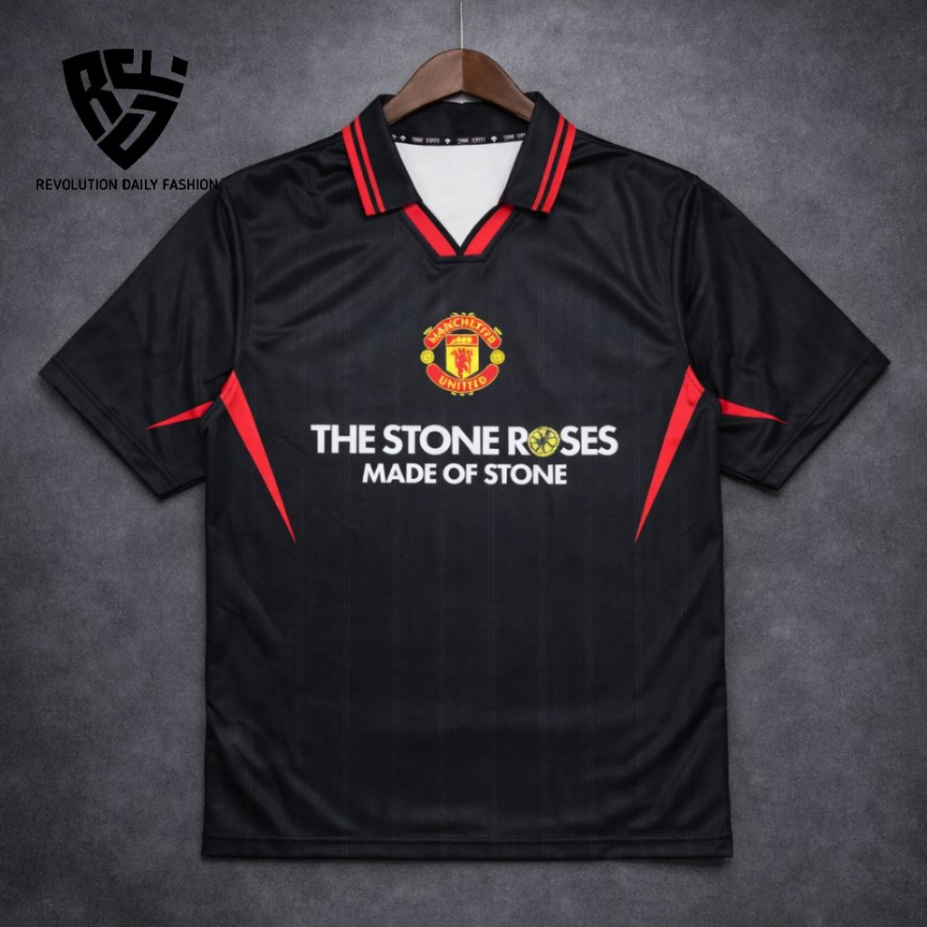 JERSEY RETRO MU THE STONE ROSES BLACK FULLPRINTING | JERSEY CASUAL | CLASSIC | VINTAGE | SPORT | BAN