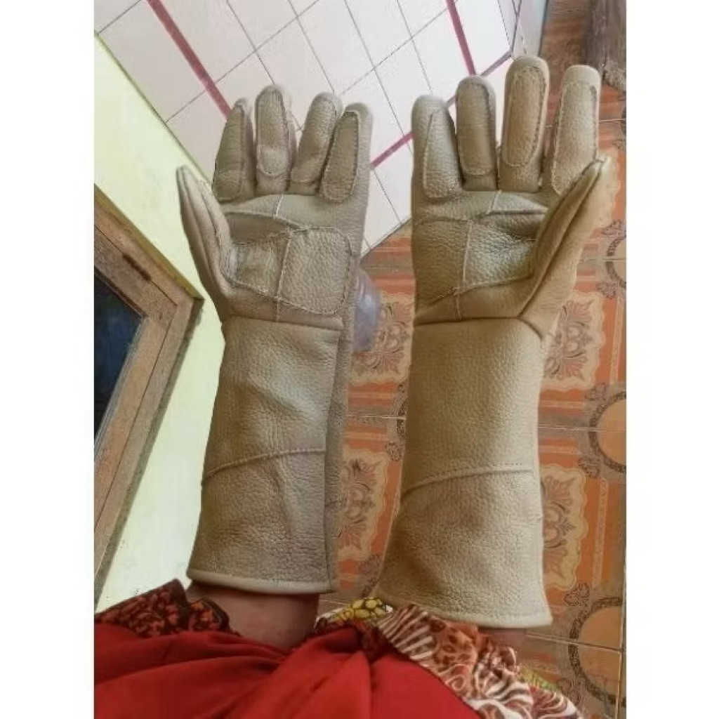 Sarung Tangan Kerja Kulit Tahan Duri, Tahan Panas, Tahan Gigitan Hewan, Lentur / Sarung Tangan Berke