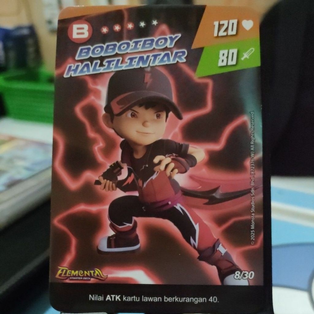 Monsta Galaxy Card Pek Elemental Kartu BoBoiBoy Halilintar Limited Edition