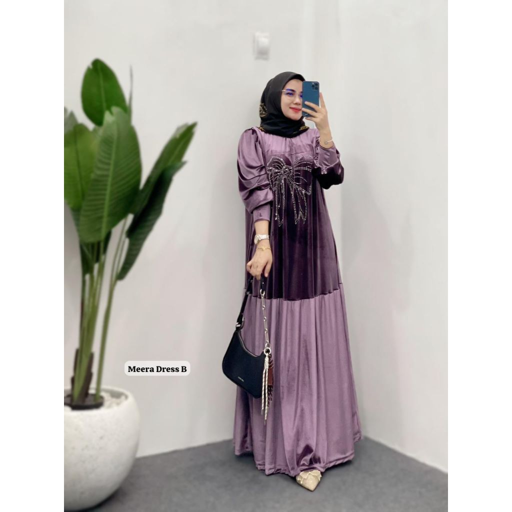Dress Bludru Premium ukuran Jumbo