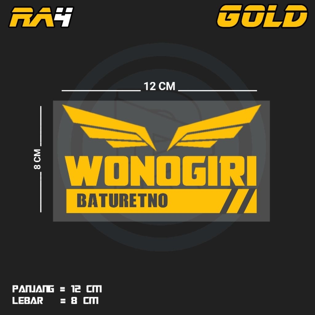 STIKER CUTTING TULISAN WONOGIRI BATURETNO | RA4 KEC