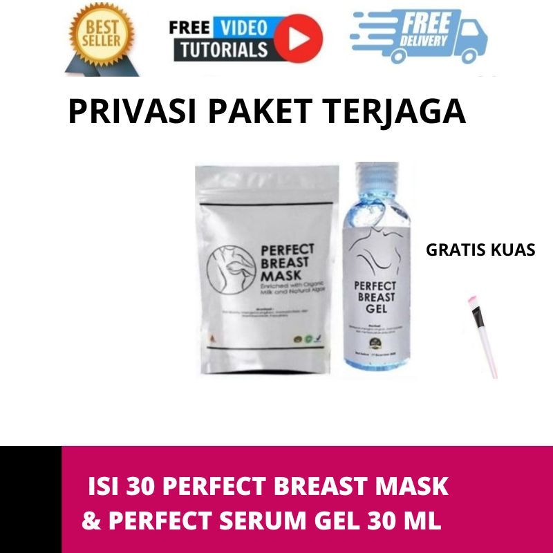 [BISA COD] Perfect Breast Mask (30) & Perfect Serum gel 30 ML Pembesar dan Pengencang payudara indah