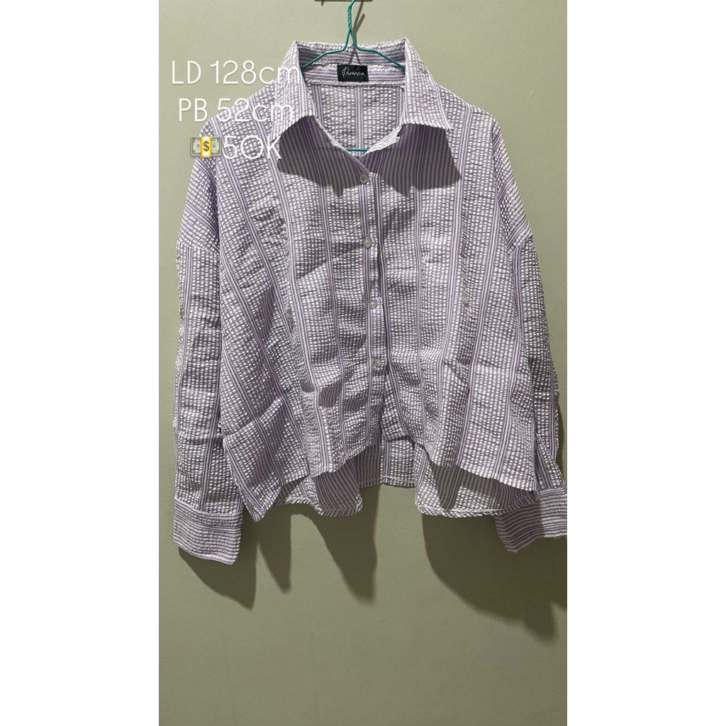 PRELOVED BAJU LILAC ATASAN/KEMEJA/BLOUSE WANITA