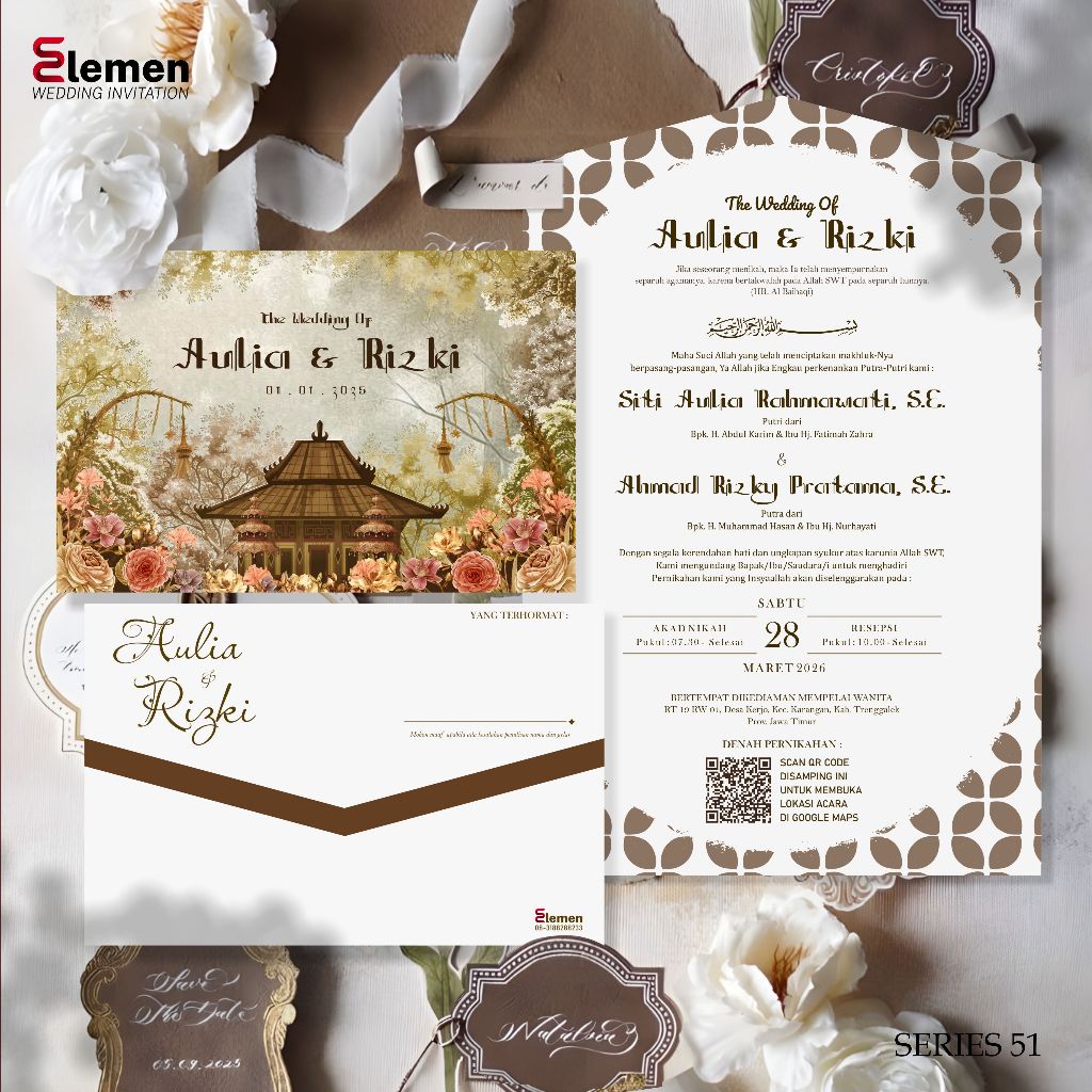 (SEMI AMPLOP) Undangan Pernikahan Murah, MEWAH, AESTETIK, ELEGAN, CEPAT, UNDUH MANTU, UNDANGAN CUSTO