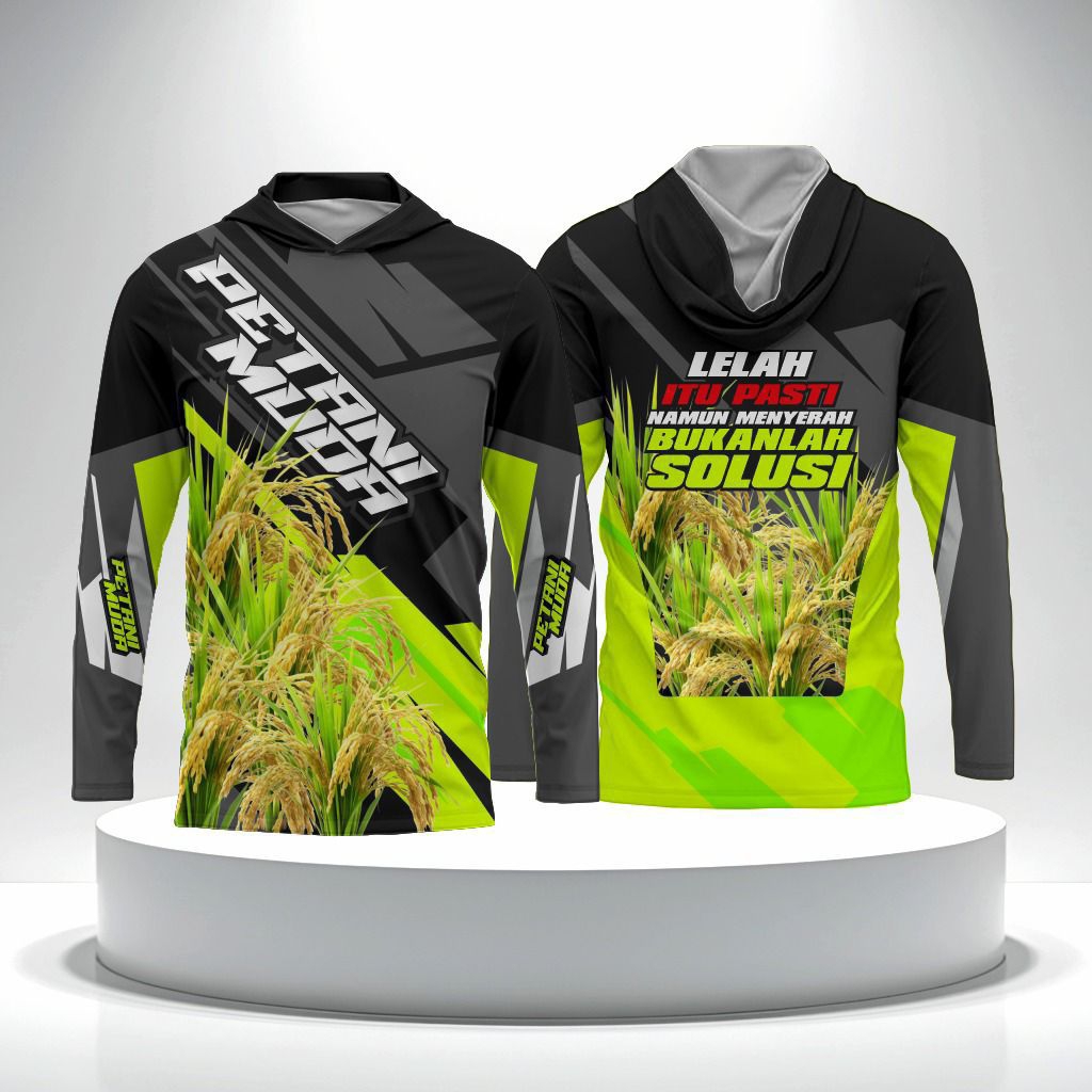 Jersey Lengan Panjang PETANI MUDA Full Printing
