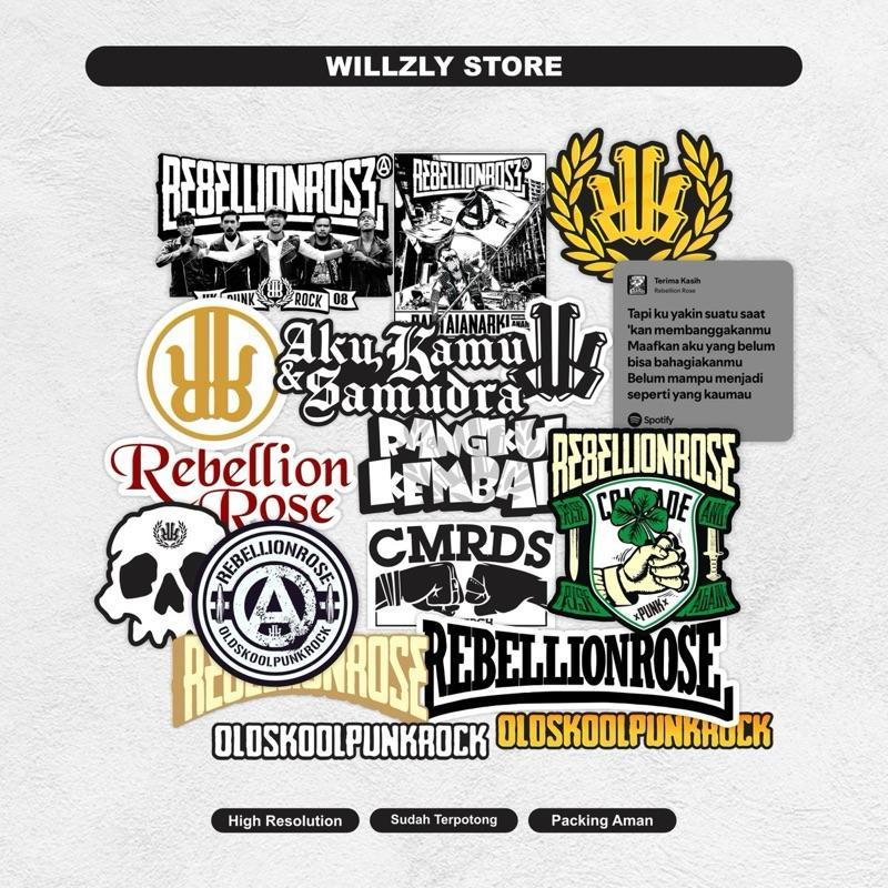 Stickerpack REBELION ROSE  SUDAH TERPOTONG ANTI AIR - Sticker Helm Hp Laptop DLL