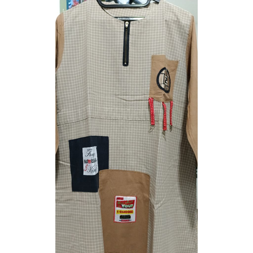 Gamis Kotak-Kotak Wanita