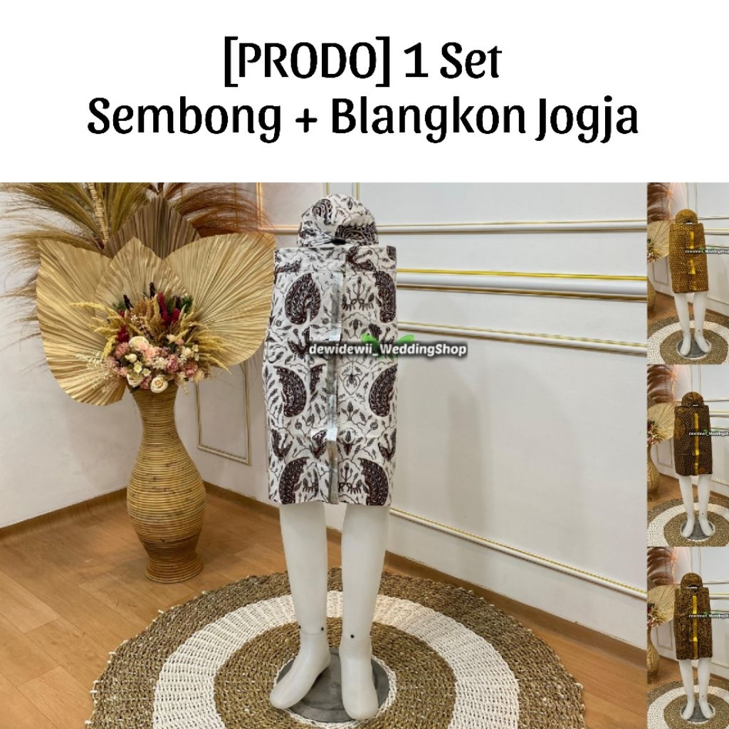 [PRODO] SEMBONG + BLANGKON JOGJA • Jarik Sembong Pengantin Prodo Full Gliter - Motif Lengkap | ~sbj