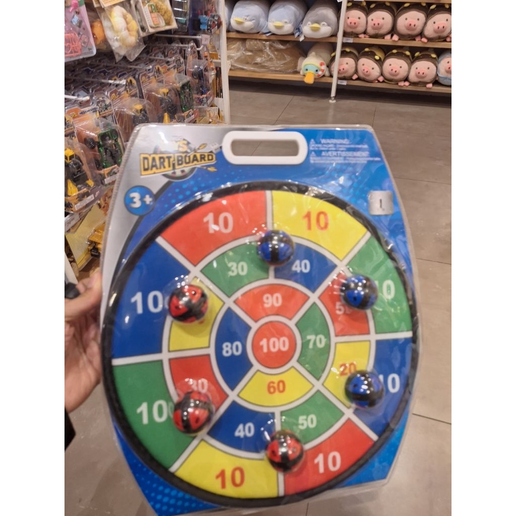 miniso pink dart board papan target paraktis ringan edukasi